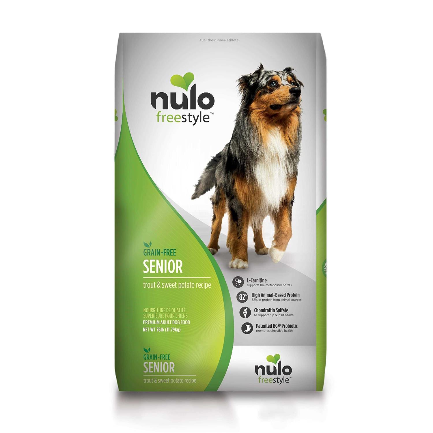 Nulo Freestyle Grain-Free Senior Trout & Sweet Potato Dry Dog Food - Pet Supplies online store