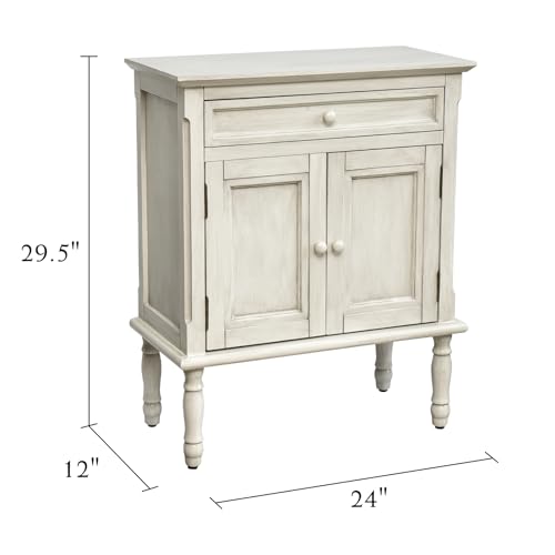 Buffet Cabinet Sideboard with Storage, Farmhouse Sideboard with Drawer, Barn Door Cabinet, Storage Cabinet with Drawers and Doors, Floor Sideboard for Entryway, Living Room, Bedroom (White)