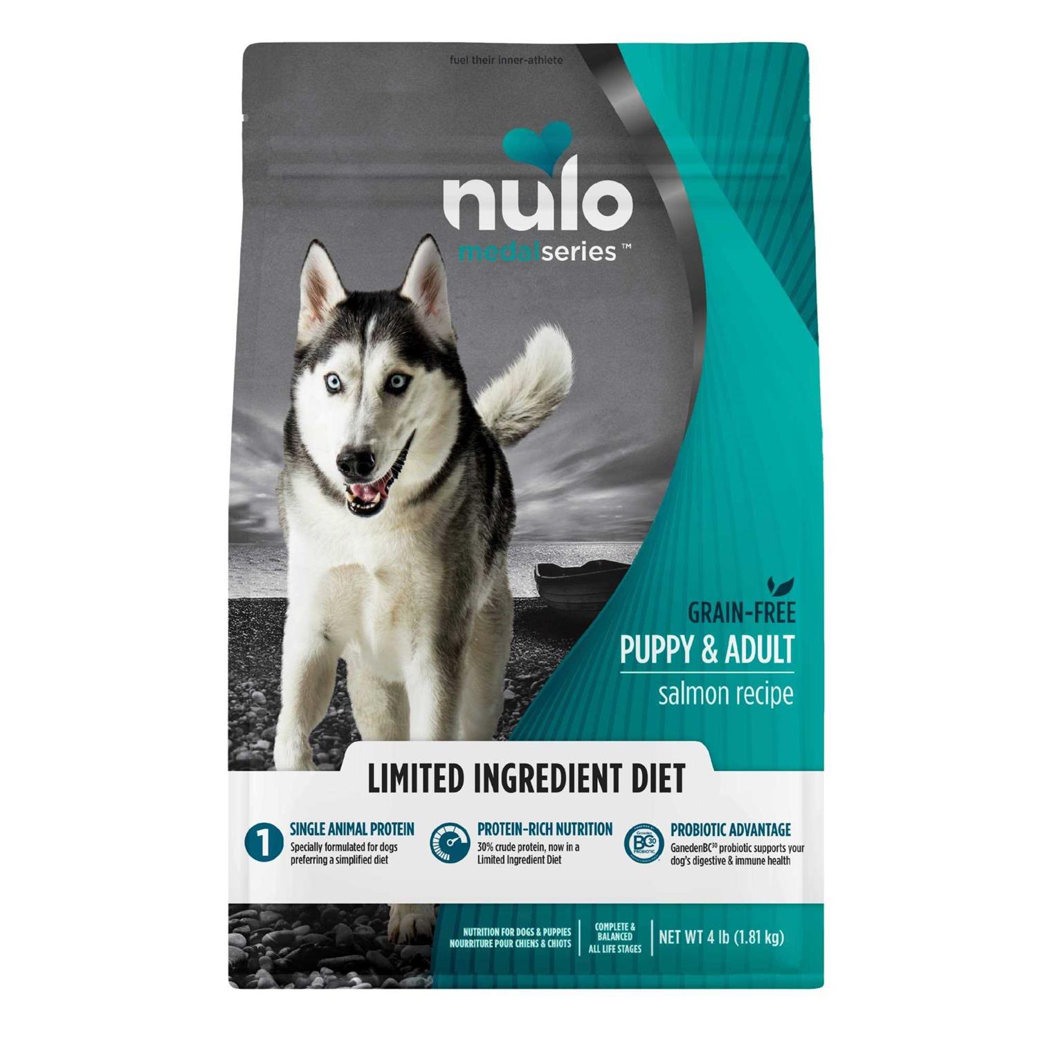 Nulo MedalSeries Grain Free Limited Ingredient Puppy & Adult Salmon Dog Food - Pet Supplies online store