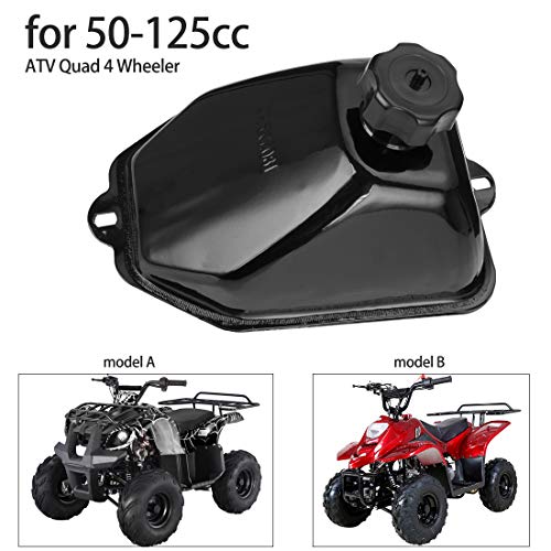 FVRITO Gas Fuel Petrol Tank for 50cc 70cc 90cc 110cc 125cc Coolster 3050C 3125R 3125XR8 Taotao ATA 125D RPS KAYO BMS Peace Roketa Yamoto Sunl Jetmoto Vitacci Rider Kids ATV Quad Chinese 4 Wheeler