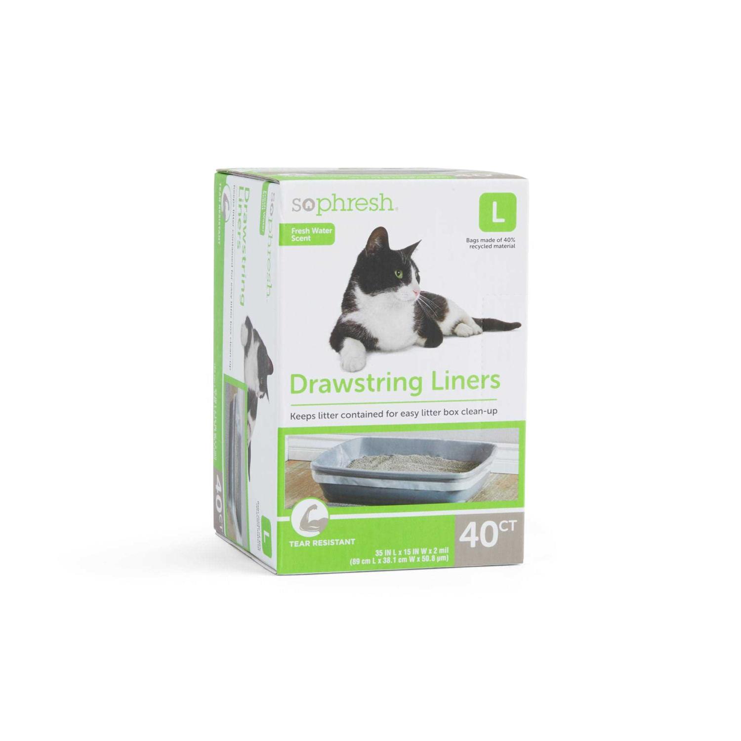 So Phresh Drawstring Cat Litter Box Liners - Pet Supplies online store