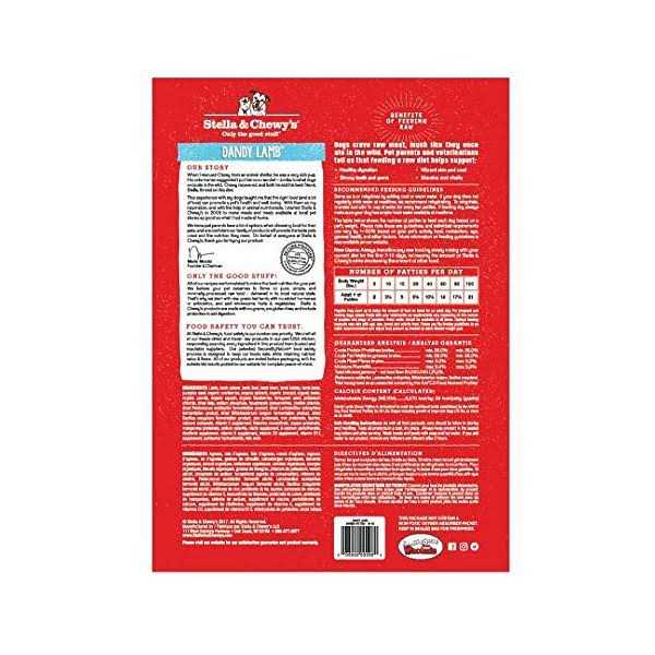 Stella & Chewy's Dandy Lamb Dinner Patties Freeze-Dried Dog Food - Pet Supplies online store