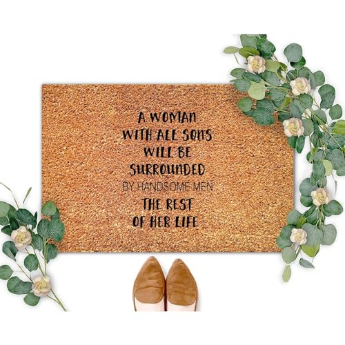 Years Fly by But The Heart Stays in The Same Place Coir Door Mat Door Mat Farmhouse Positive Motivational Durable Coir Non Slip Mat for Outside Home High Traffic Area 16x24 Inch