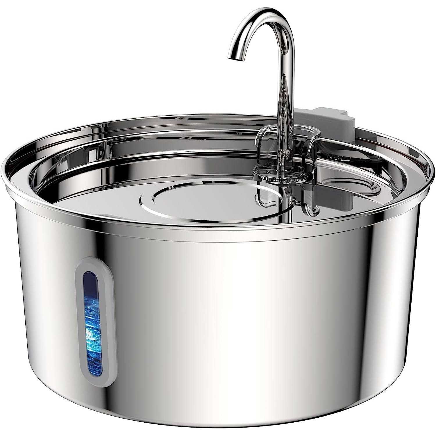 Tomxcute 3.2L Stainless Steel Cat Water Fountain for Drinking Tap Cat Fountain for Cats Terriers small-sized dogs - Pet Supplies online store