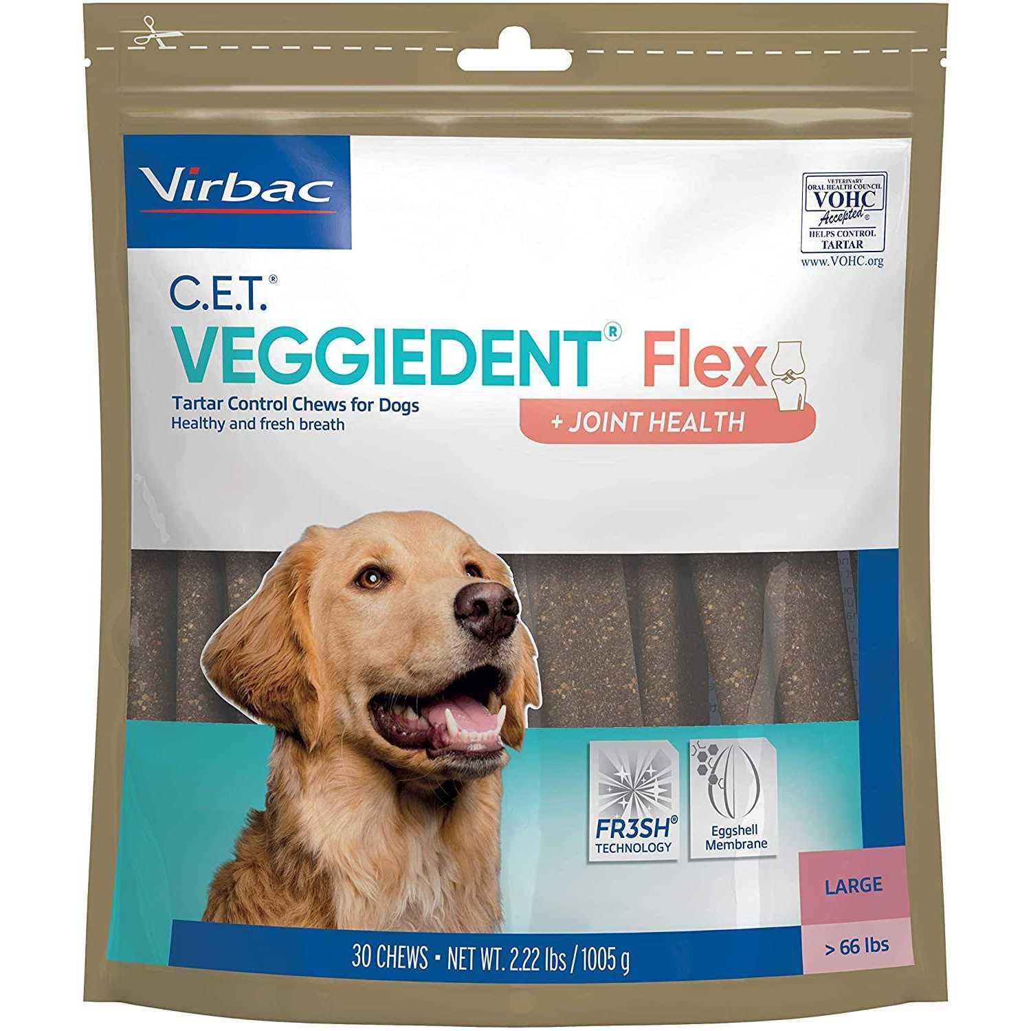 Virbac C.E.T. VeggieDent Flex Tartar Control Chews Dogs - Pet Supplies online store