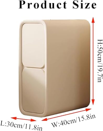 Solid Wood End Tables Modern Night Stand Narrow Bedside Table with 2 Drawers Storage Bedside Table 20cm/25cm/30cm/35cm