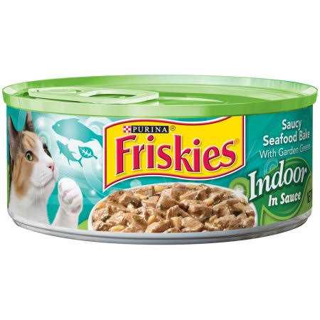 Purina Friskies Indoor Wet Cat Food Saucy Seafood Bake - Pet Supplies online store