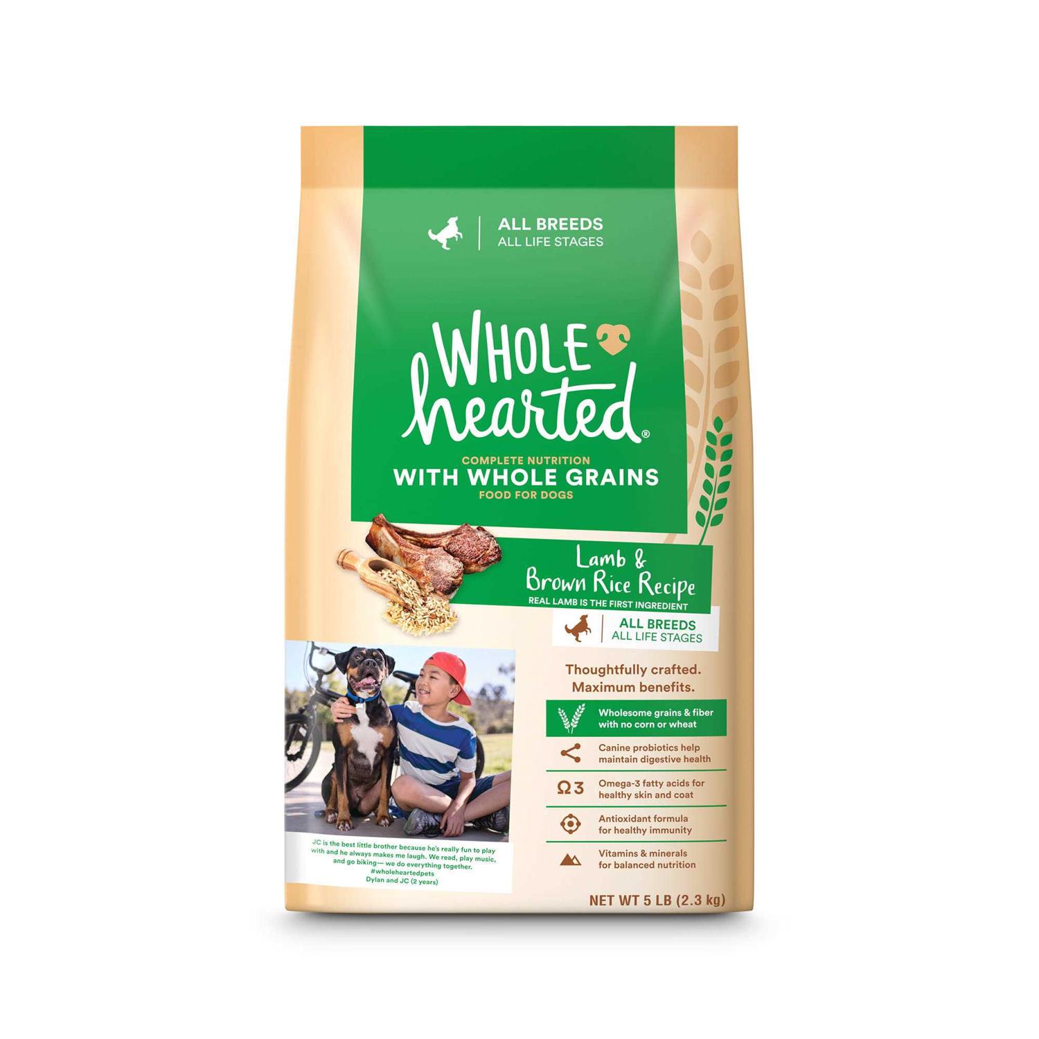 WholeHearted Lamb & Brown Rice Recipe with Whole Grains Dry Dog Food - Pet Supplies online store