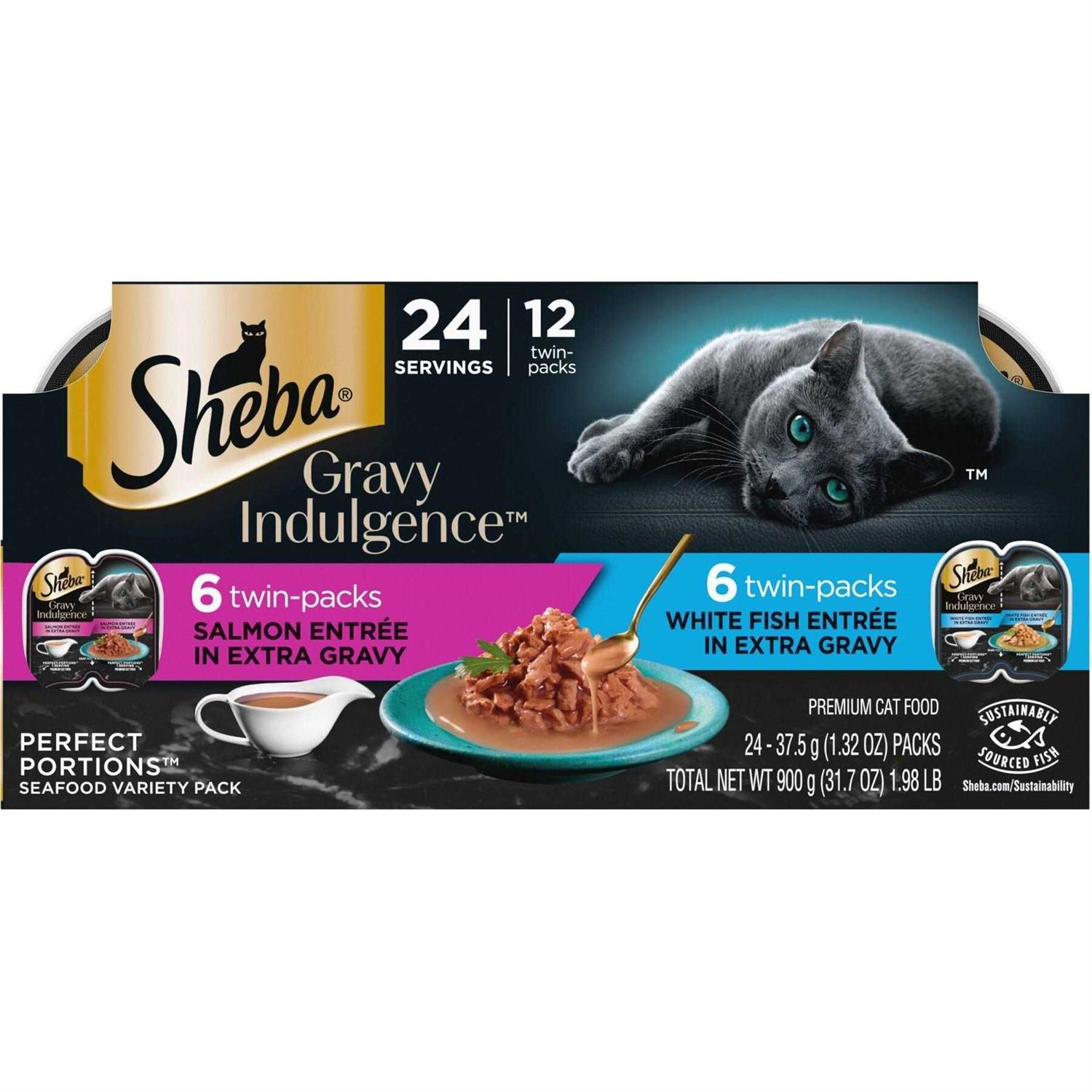 SHEBA PERFECT PORTIONS Gravy INDULGENCE Adult Wet Cat Food - Pet Supplies online store