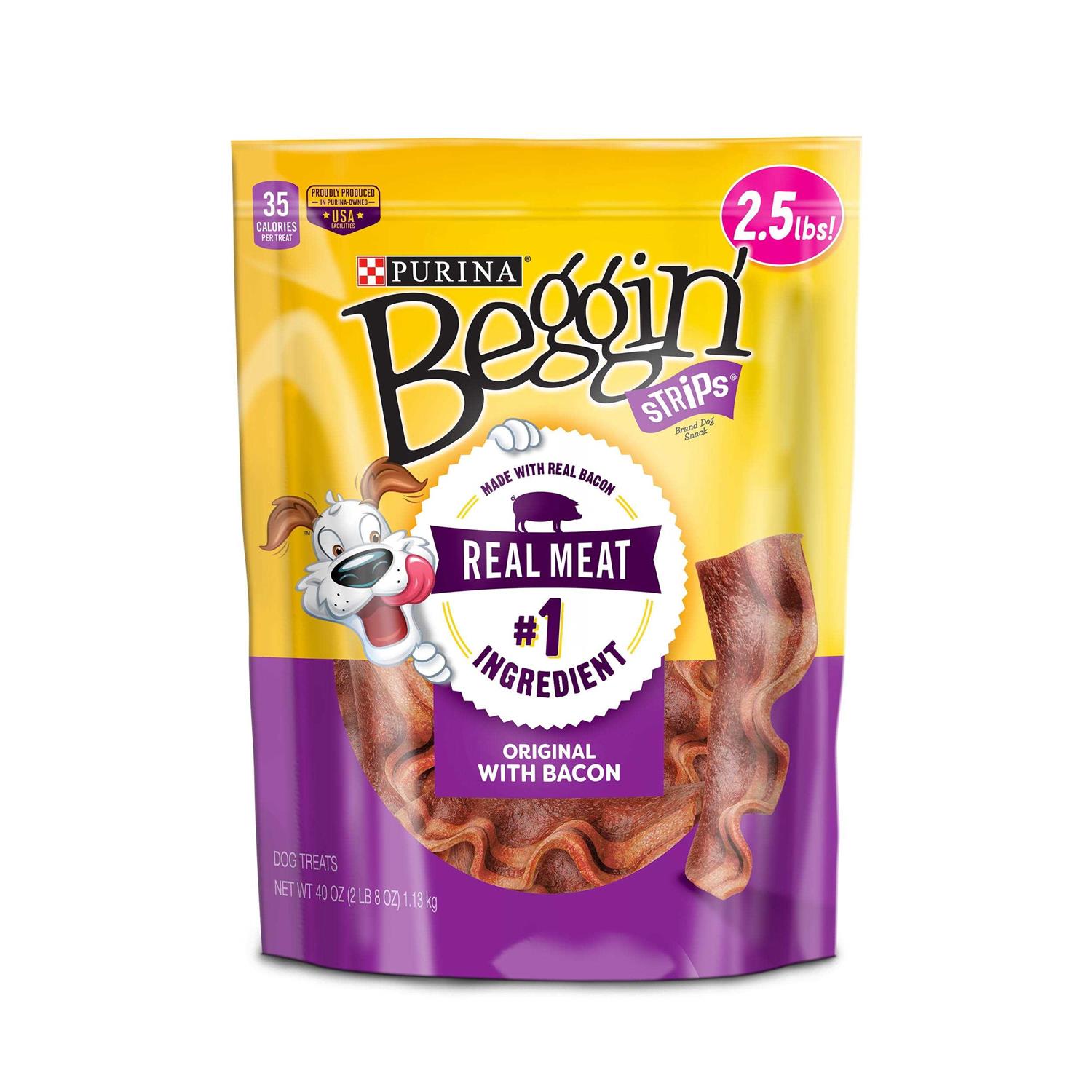 Purina Beggin Bacon Strips Dog Treats - Pet Supplies online store