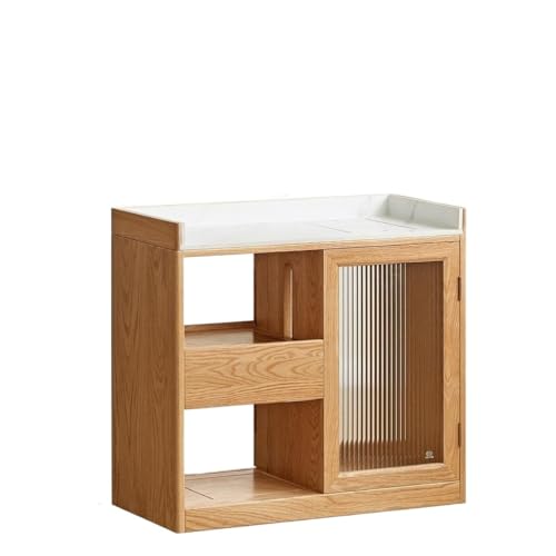 Buffet Cabinet Solid wood slate tea cabinet modern simple oak sideboard home removable restaurant storage cabinet Buffet Sideboard