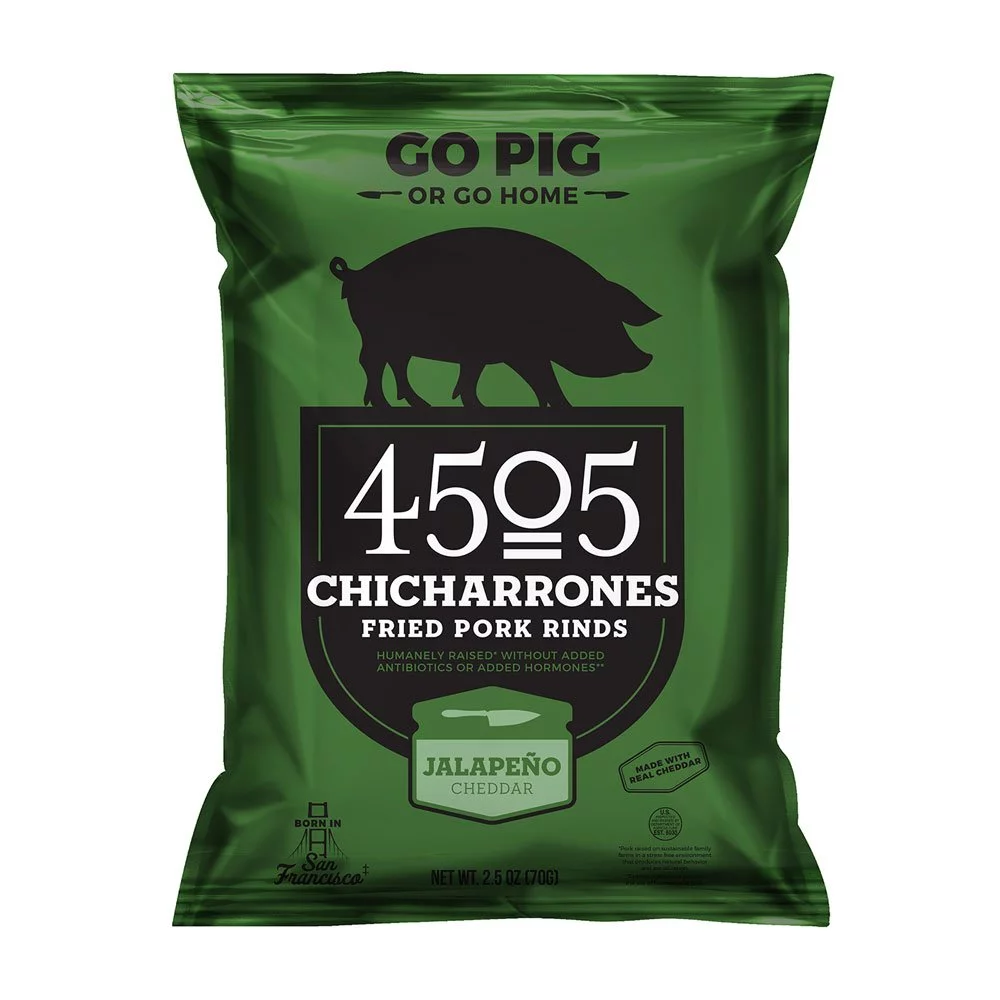 4505 Chicharrones Fried Pork Rinds Jalapeno Cheddar -- 2.5 oz Pack of 3