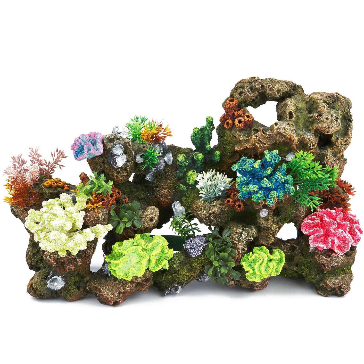 Top Fin Stone and Coral Bubbler Aquarium Tank Ornament - Pet Supplies online store
