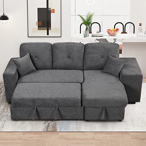 108'' Modern U Shape Sectional Sofa, 7 Seat Fabric Living Room Furniture Sets Couch with 3 Pillows for Apartment, Office, Beige