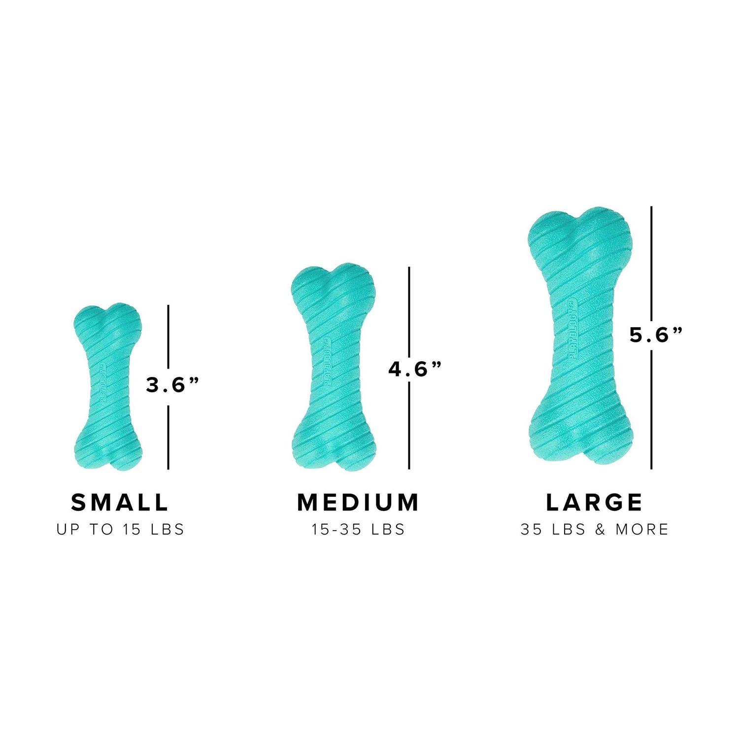 Playology Dual Layer Bone Dog Toy Peanut Butter Small - Pet Supplies online store