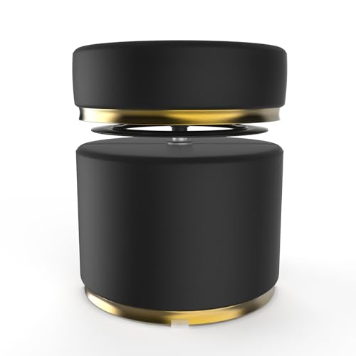 pouseayar Round Swivel Stool, PU Leather 660LBS Load, 360° Adjustable Height Vanity Stool for Makeup Chair, Massage Table Stool, Living Room, Bedroom, Modern Round Ottoman and More, Black