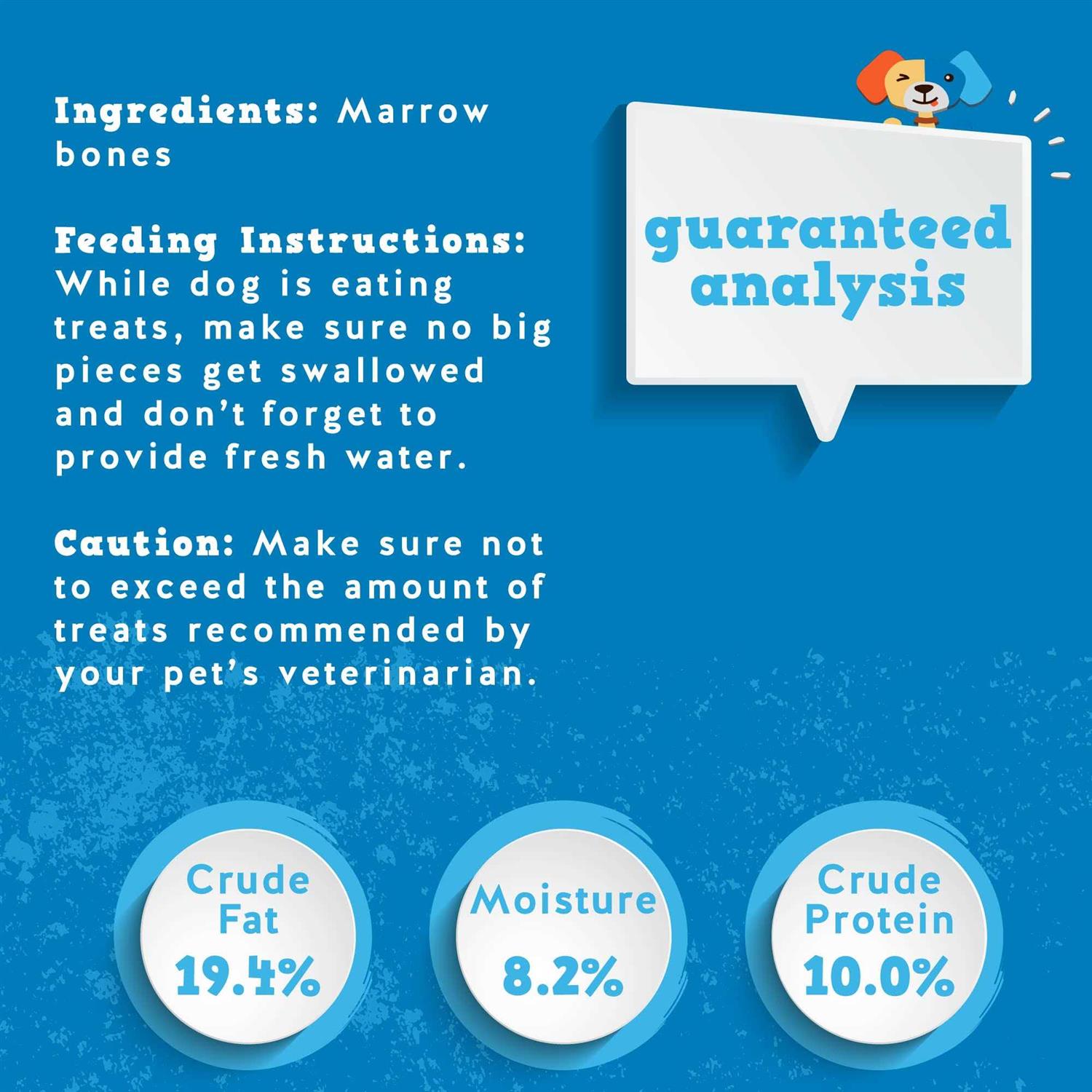 Jack & Pup Roasted Beef Marrow Bone Dog Treats - Pet Supplies online store