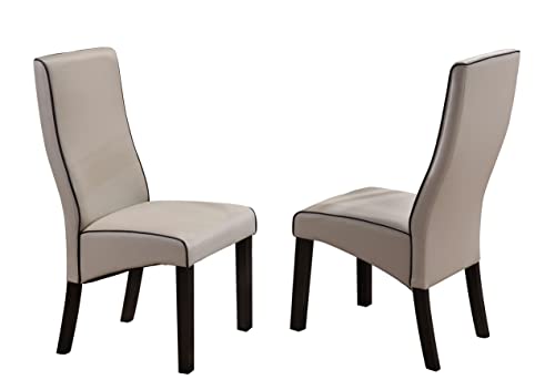 Kings Brand Furniture Upholstered Parson Chair (Set of 2), Red