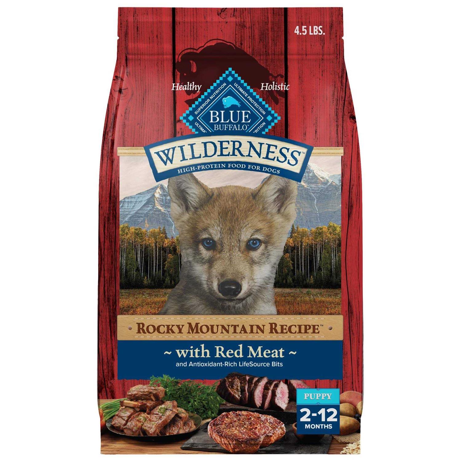 Blue Buffalo Wilderness Rocky Mountain Recipe High Protein Puppy Dry Dog Food - Pet Supplies online store