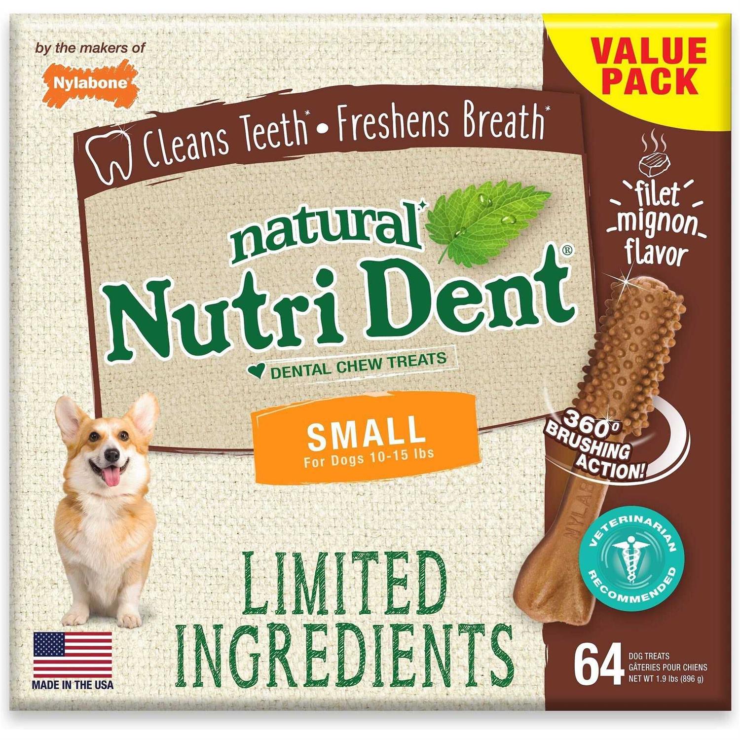 Nylabone Nutri Dent Dental Chews Filet Mignon - Pet Supplies online store