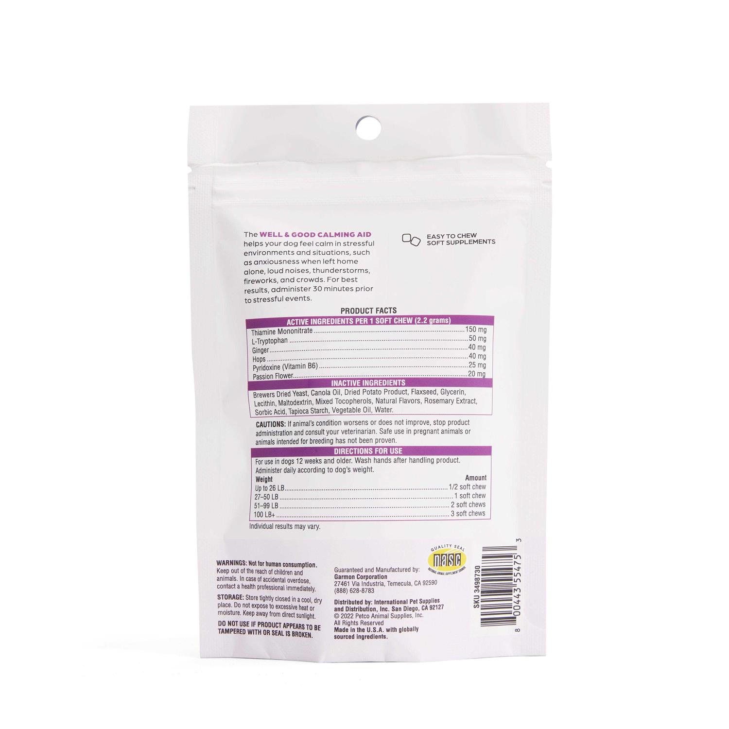 Well & Good Calming Dog Chews - Pet Supplies online store