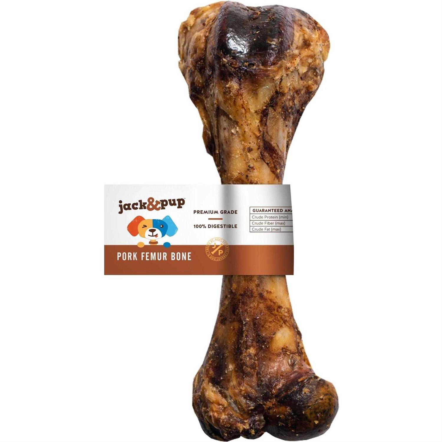 Jack&Pup Single Ham Bone in Pork Flavor Dog Treats - Pet Supplies online store