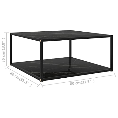 Coffee Table Black,Office Tea Desk,Living Room Center Table,Dining-Table,Rectangle Table,Features 2 Layers,Assembly Required,Used as a Den, Office Room, 23.6