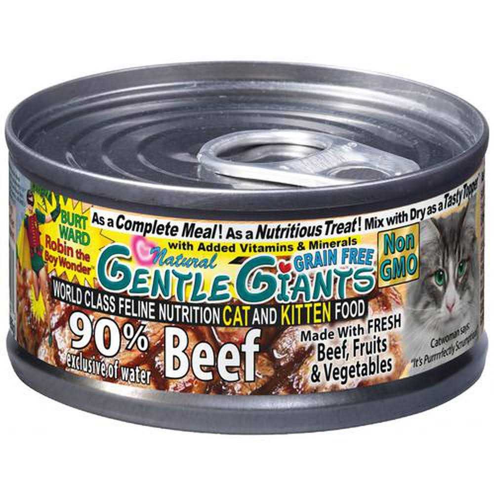 Gentle Giants Natural Non-GMO Beef Cat & Kitten Can Food - Pet Supplies online store