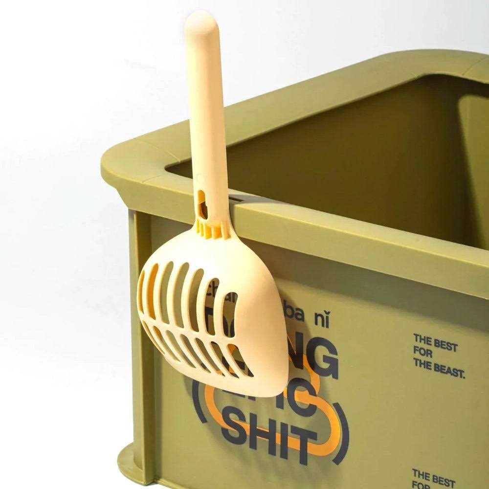 Furrytail Camp Open Rimmed XL Cat Litter Box With Scoop - Pet Supplies online store