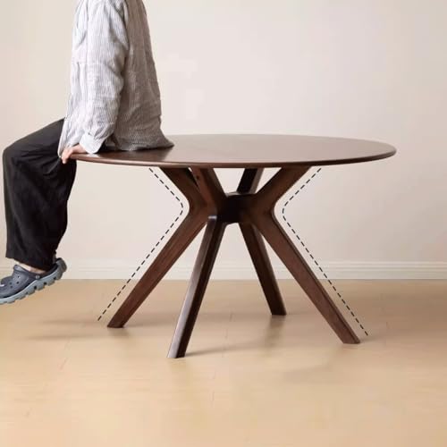 ENGENDER Kitchen Tables Solid Wood Dining Table Round Table Dining Table Small Apartment Family Party Table Living Room Table Dining Table