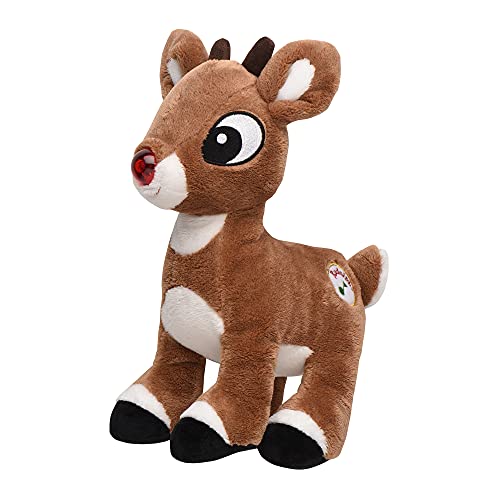 Baby Starters Musical Light Up Plush Christmas Toy, Rudolph, The Red Nosed Reindeer with Sound and Light (10 inch)