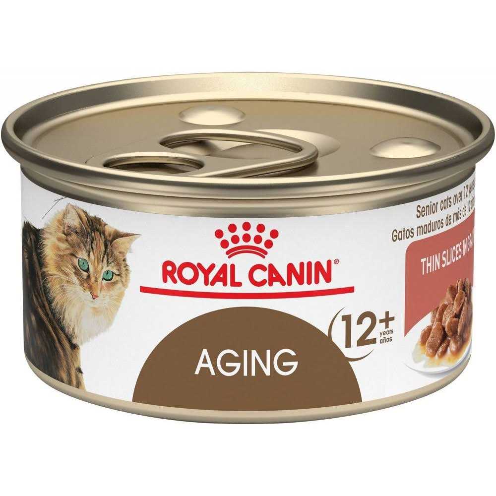 Royal Canin Aging 12+ Thin Slices in Gravy Canned Cat Food - Pet Supplies online store