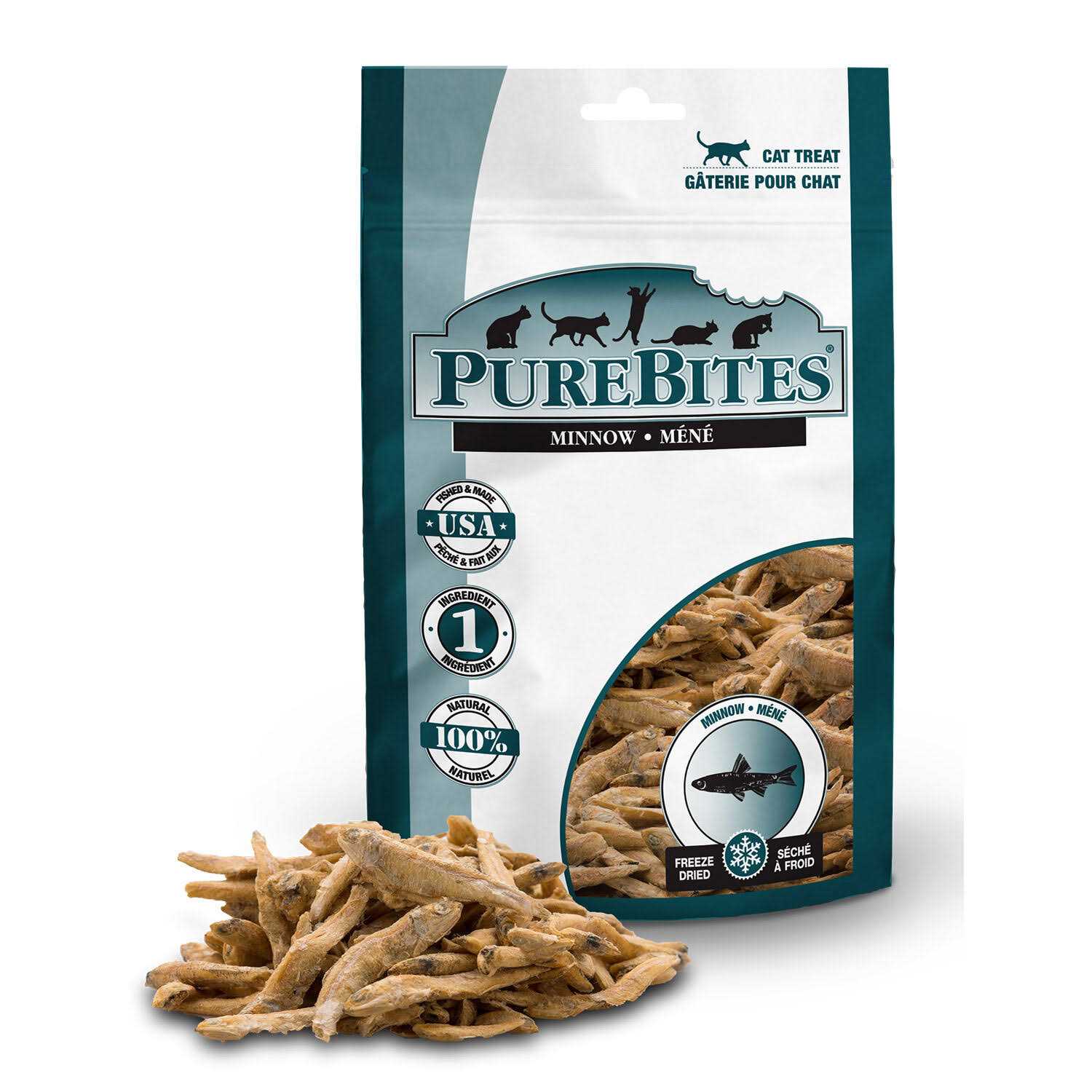 PureBites Freeze Dried Minnow Cat Treats - Pet Supplies online store