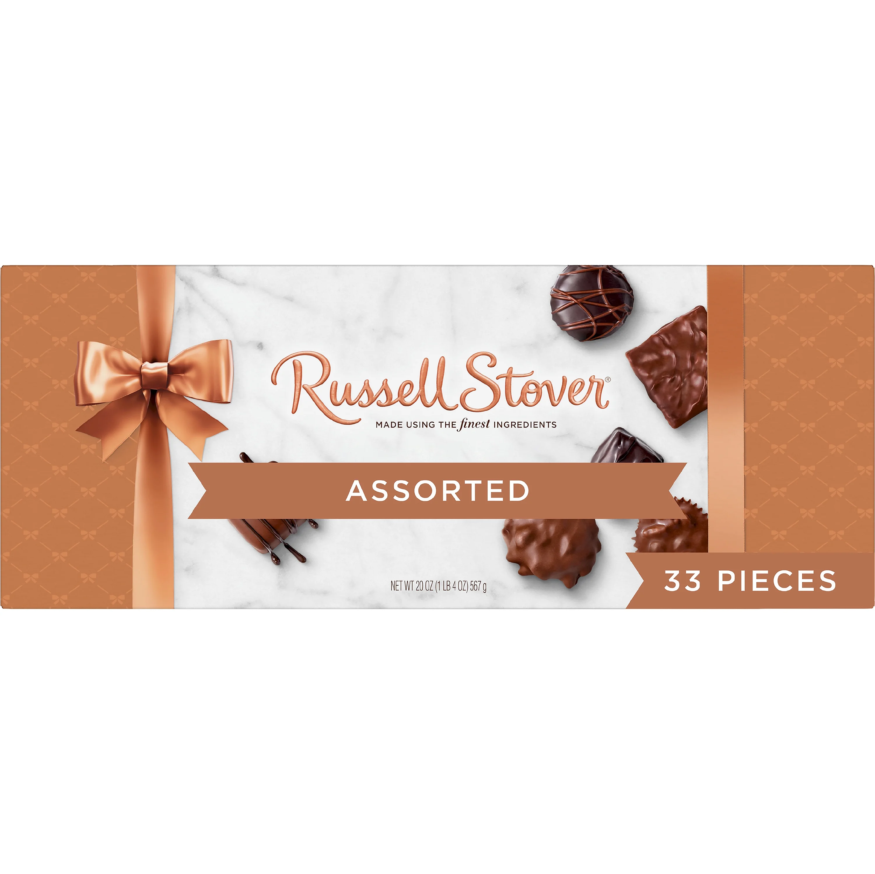 RUSSELL STOVER WOW Assorted Milk & Dark Chocolate Gift Box, 20 oz. (≈ 33 Pieces)