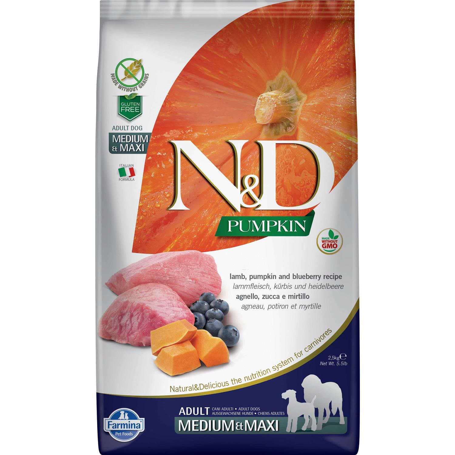 Farmina N&D Pumpkin Lamb & Blueberry Mini Dog Dry Food - Pet Supplies online store