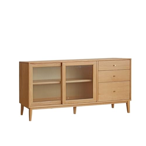 Buffet Cabinet All Solid Wood Sideboard Household Small Apartment Restaurant Storage Rack Modern Minimalist Kitchen Oak Storage Cabinet Buffet Sideboard