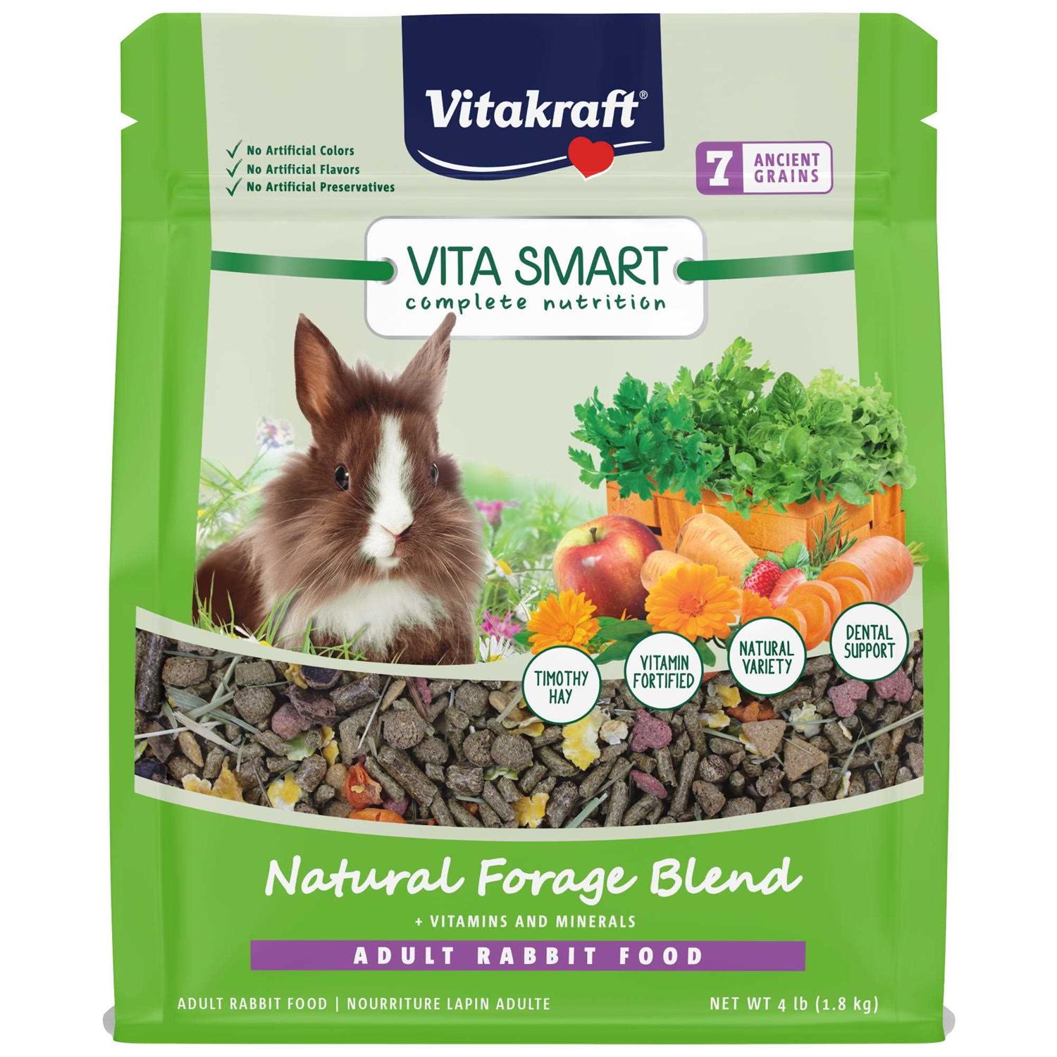 Vitakraft Vita Smart Complete Nutrition Natural Forage Blend Adult Rabbit Food - Pet Supplies online store