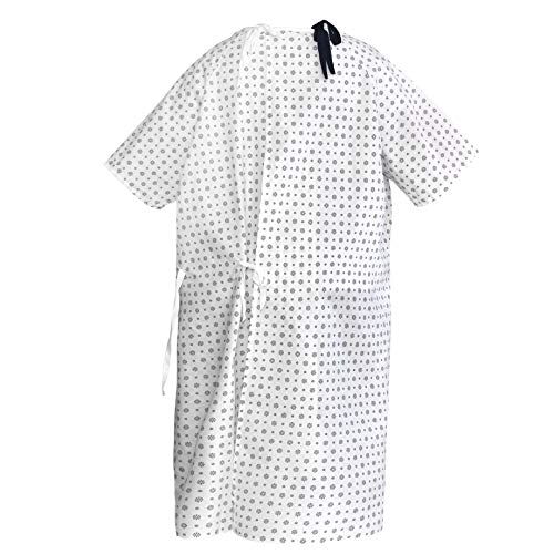 Hospital Gown Unisex Patient Gowns Back Ties Fits up to XXL