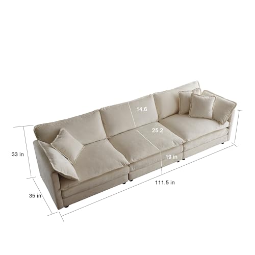 Oversized Cloud Couch Sofa Set, 25.52
