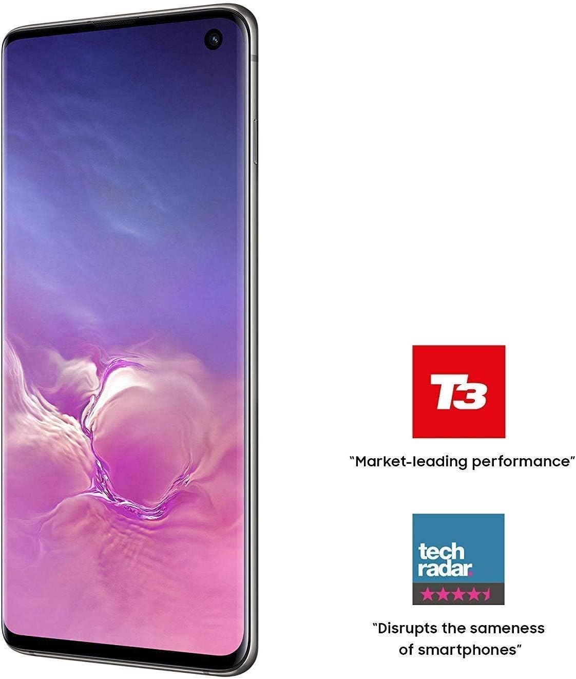Samsung Galaxy S10 128GB / 8GB RAM SM-G973F Hybrid/Single-SIM (GSM Only, No CDMA) Factory Unlocked 4G/LTE Smartphone - International Version (Black) (Renewed)
