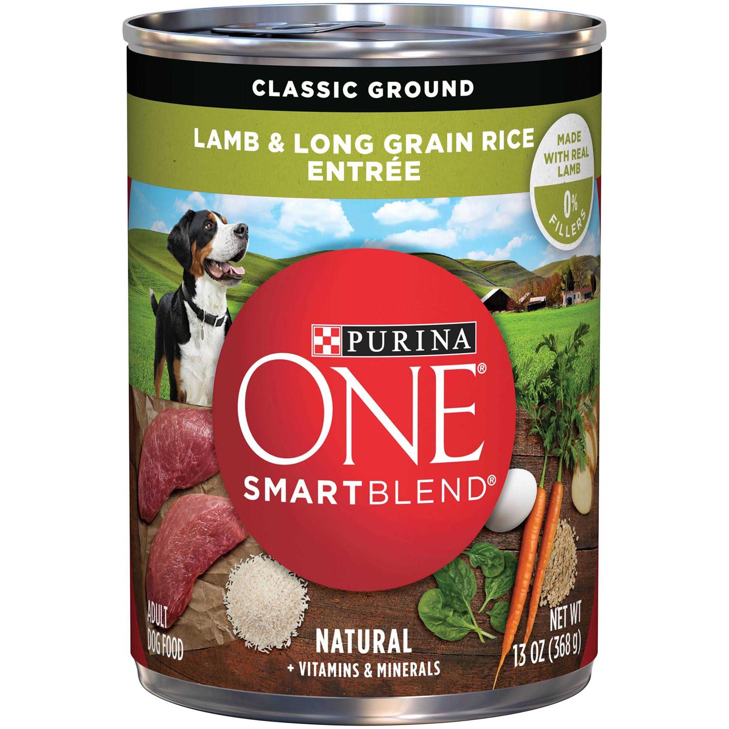 Purina ONE SmartBlend Classic Ground Wet Dog Food Lamb & Long Grain Rice Entrée Puppy - Pet Supplies online store