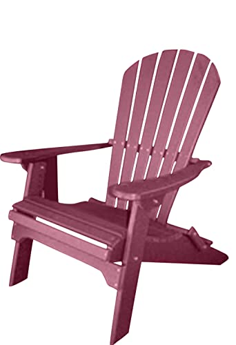 Foldable Adirondack Chair - Poly Adirondack Chair Folding - HDPE, Heavy Duty, Recycled Plastic - All Weather Outdoor Furniture for your Deck, Front Porch, or Patio, Black
