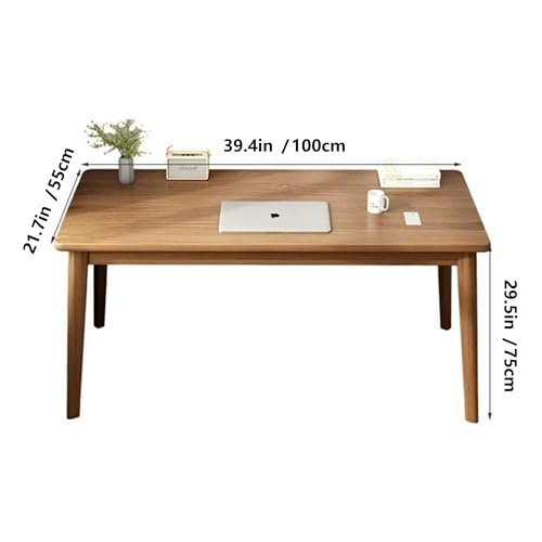 Home Office Desks and Chair Set, Gaming Desk Large Under-Table Space, Solid Wood Leg, Easy Assembly - L Shaped Computer Desk Ideal for Corner Rooms Storage In Bedroom(Natural,B_39.4*21.7*29.5I