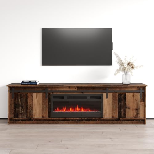Granero 04 BL-EF Fireplace TV Stand (Oldwood)
