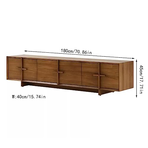 Tv Stand Tv Table Stand Nordic Retro Carved TV Cabinet Living Room Entertainment Center Industrial Wind TV Cabinet with 4 Locker Doors Tv Stands for Living Room