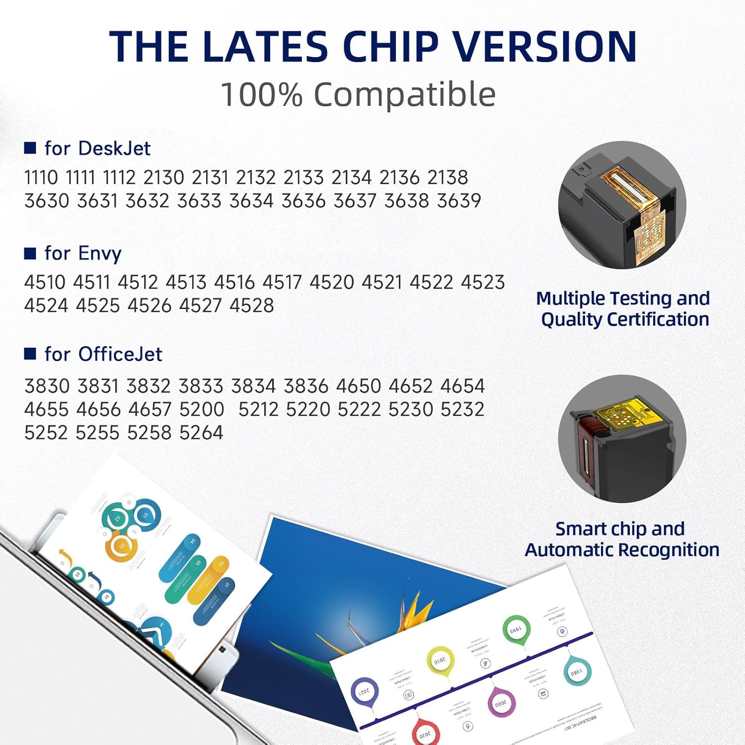 InkSpirit Remanufactured 63 XLarge Black Ink Cartridge Replacement for HP 63XL for Envy 4520 3634 OfficeJet 3830 5252 4650 5258 4655 4652 5255 DeskJet 3636 1111 3630 1112 3637 3632 Printer (1-Pack)