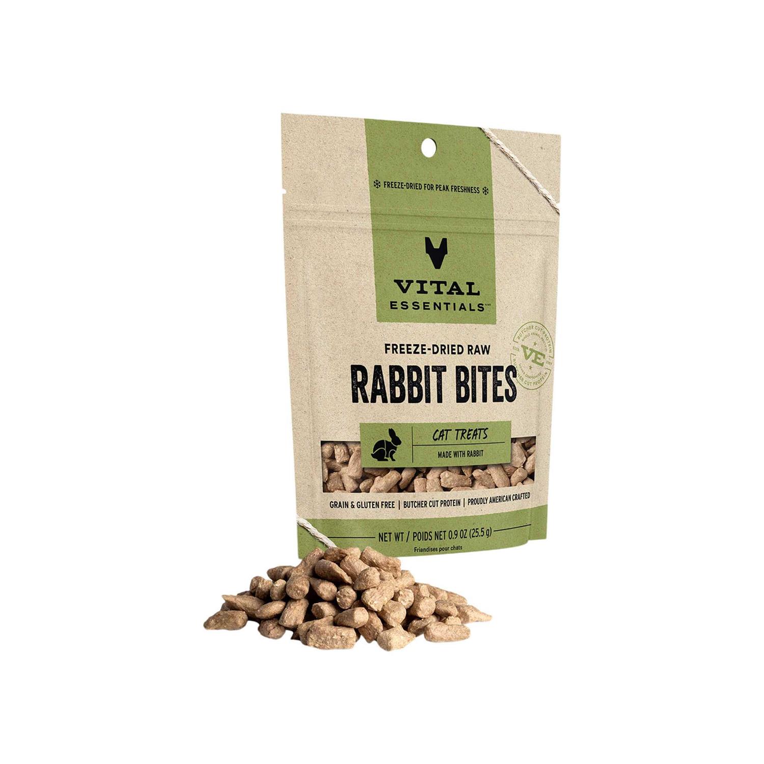 Vital Essentials Freeze-Dried Rabbit Bites Cat Treats - Pet Supplies online store