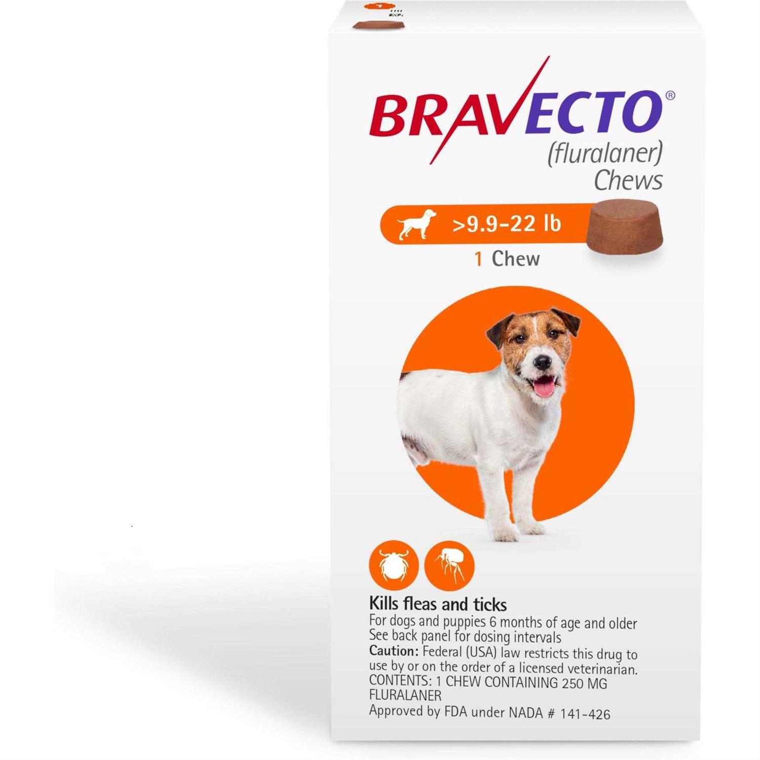 9.9-22 lbs Bravecto Chews for Dogs - Pet Supplies online store