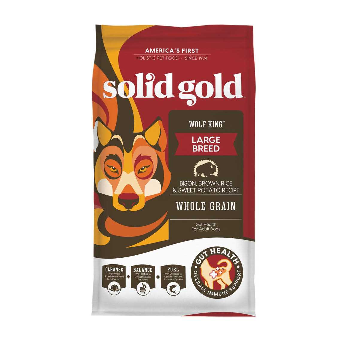 Solid Gold Nutrientboost Wolf King Bison Dry Dog Food - Pet Supplies online store
