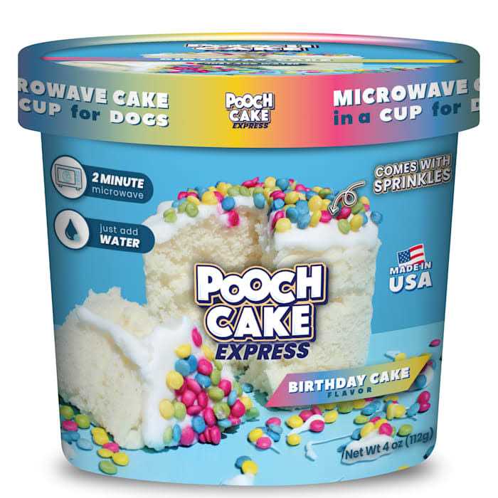 Pooch Cake Express Microwave Birthday Cake with Sprinkles in a Cup for Dogs - Pet Supplies online store